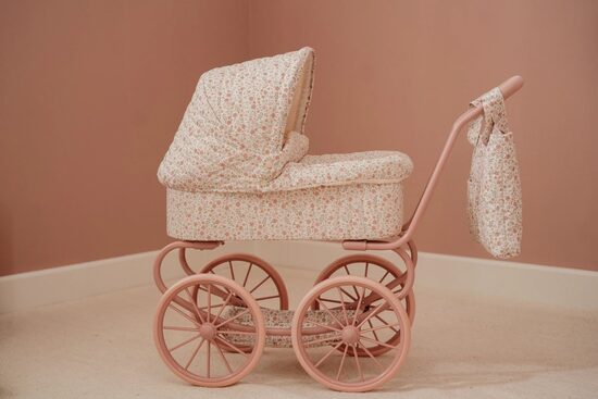 Little Dutch Doll Pram metal Soft Flowers 4586